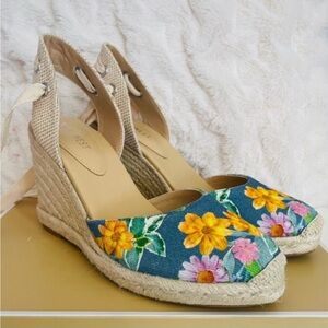 Nine West Women's Tie-Up Wedge Sandals Size 8M